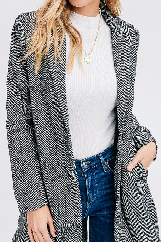 Herringbone Winter Coat
